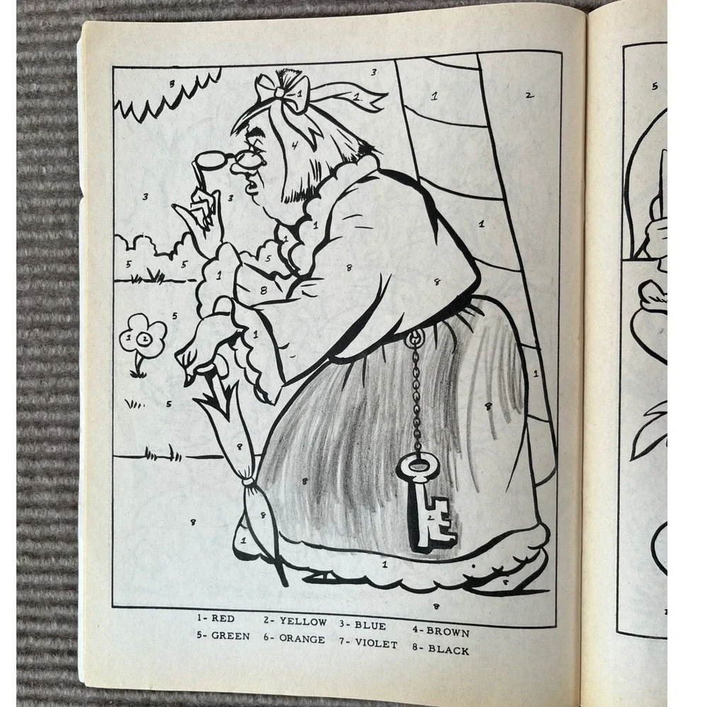 Vintage Hansel and Gretel Color By Number Book Fairy Tale Activity‎ Made in USA